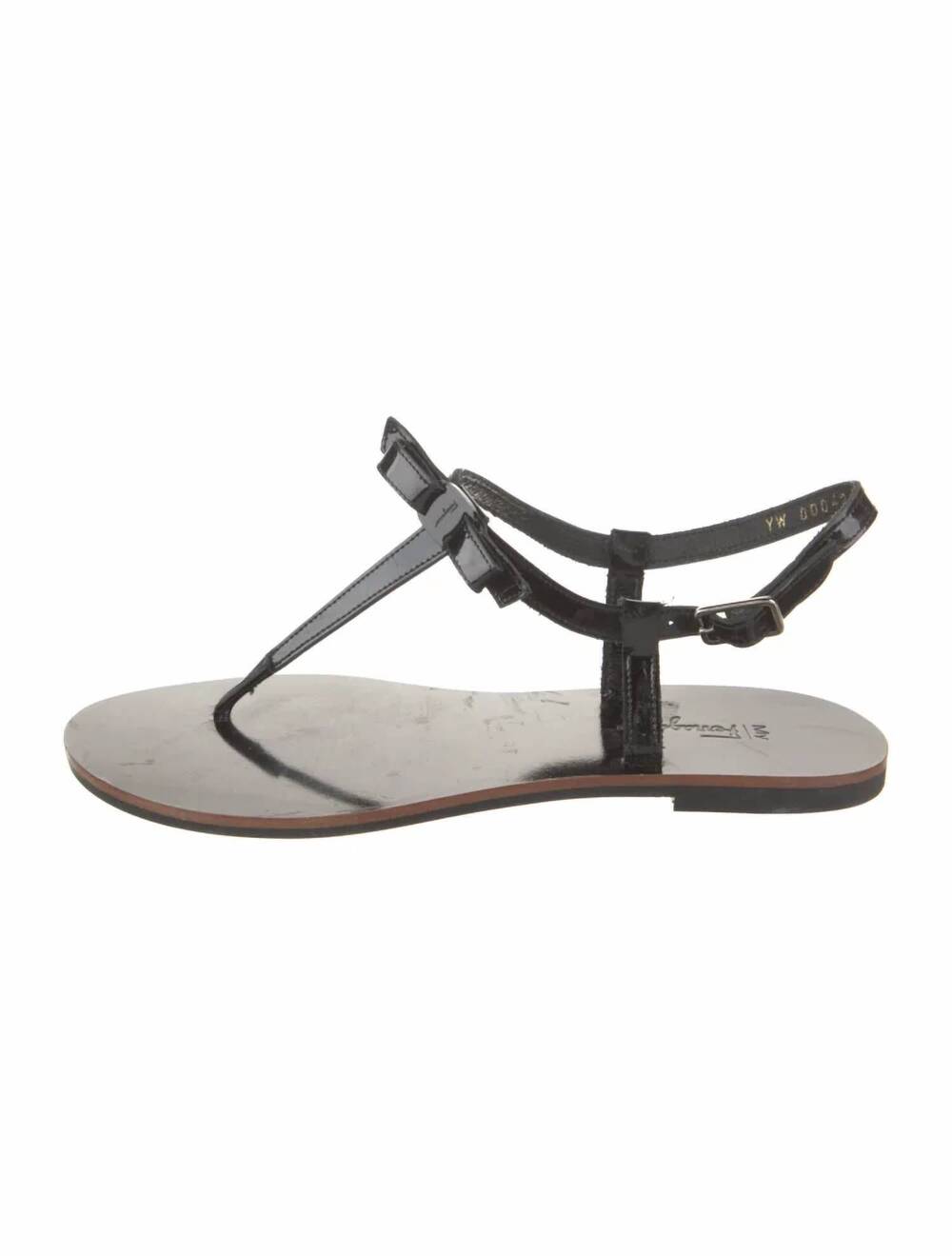 NEW SALVATORE FERRAGAMO women's my summer flat thong sandal in nero